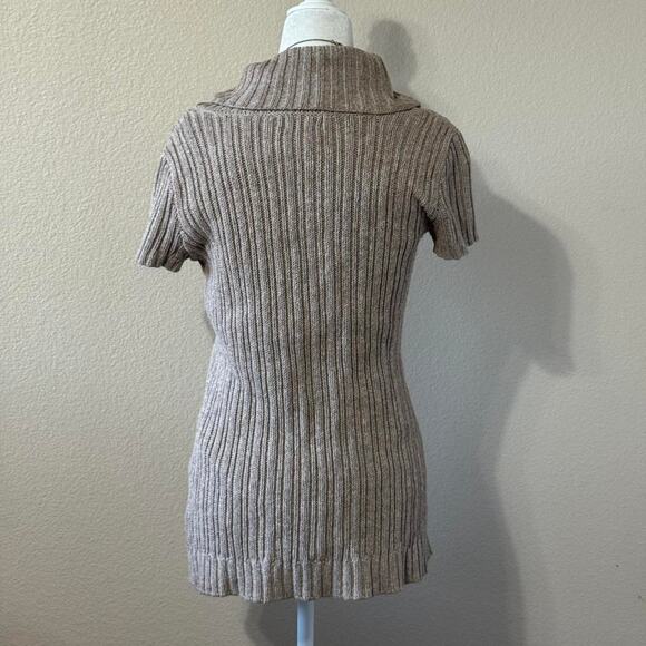 2000s cream cable knit button up cardigan - Picture 3 of 4